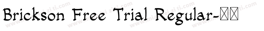Brickson Free Trial Regular字体转换